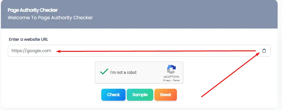 Page authority checker
